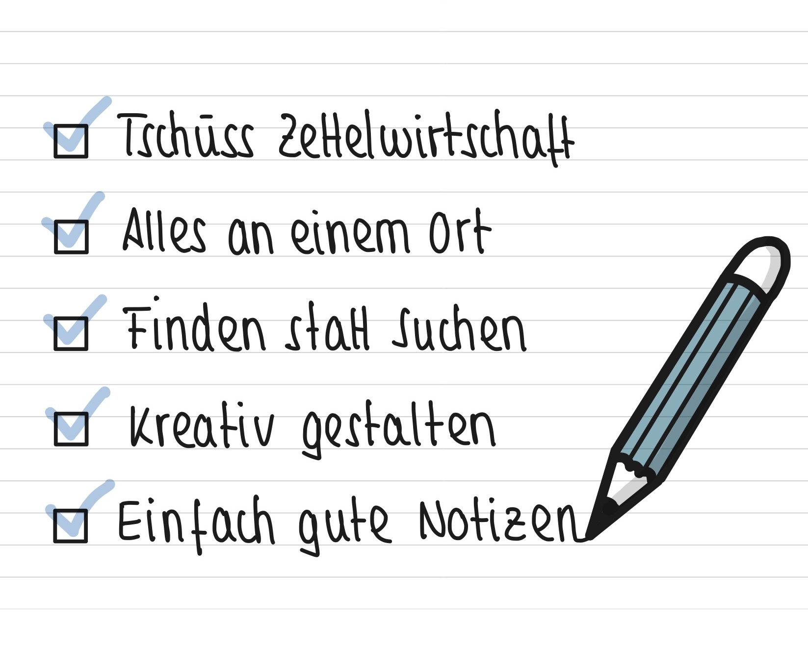 Handschriftliche Liste